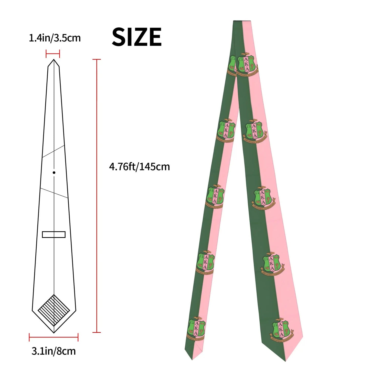 Fashion AKA The First Historically African Sorority  Neck Tie for Wedding Customized Men  Neckties