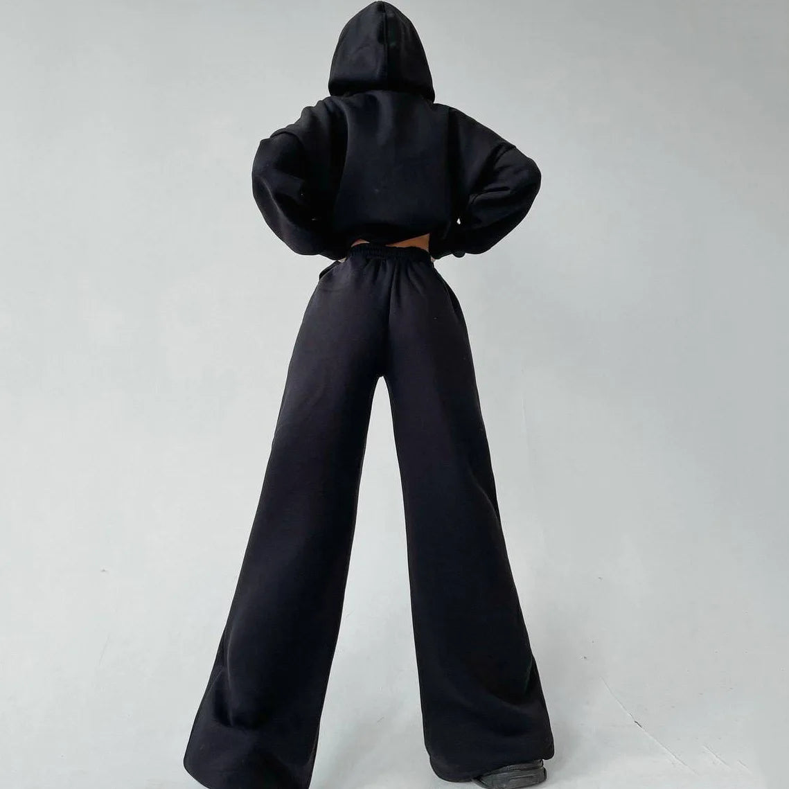Women'S Sporty Hooded Tracksuit Two 2 Pieces Set Sweatshirts Hoodies Pullover With Pockets Pants Suit Sweatpants Trousers Outfit