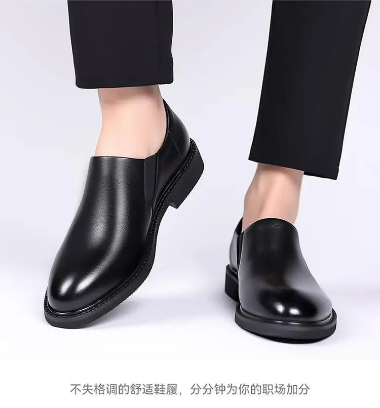 Men's Classic Leather Oxford Shoes Business Casual Dress Shoes Soft Sole Comfortable Slip-On Loafers Driving Office Shoes for Me
