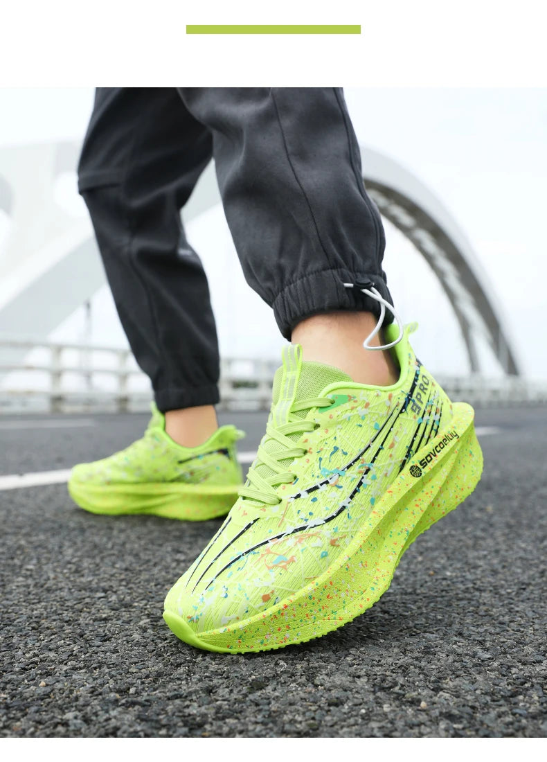 Marathon Men Running Shoes Carbon Board Speciality Sports Breathable Lightweight Women's Comfortable Chunta Athletic Sneakers