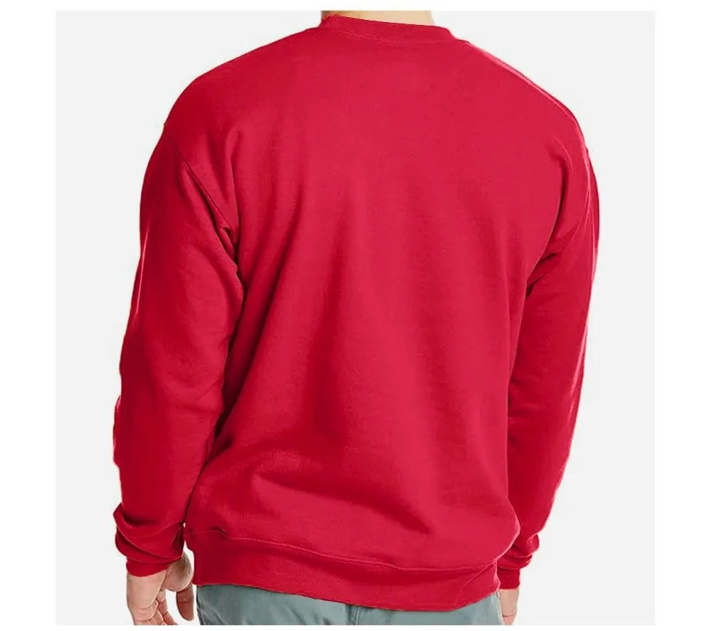Simple Whatever Letter Printed Men'S Sweatshirt Winter Loose Hoodie Sports Crewneck Fleece Warm Sportswears Basics Men Clothes BAZAARHUBO