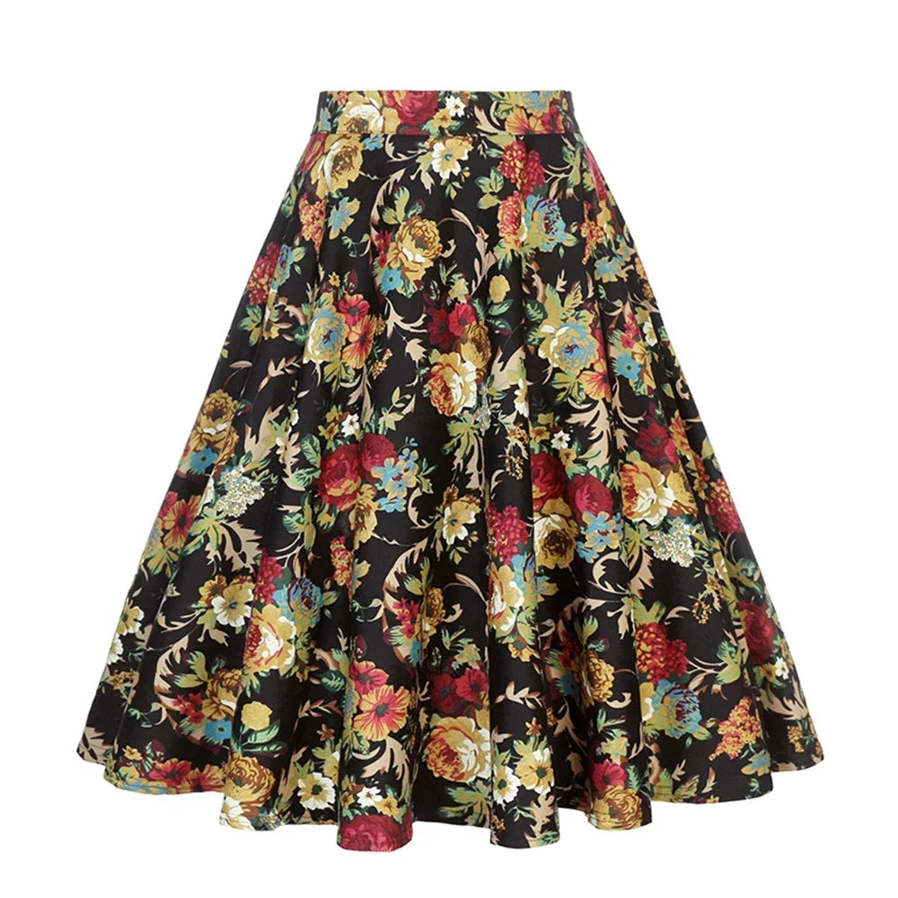 Casual 1950s Style Vintage Women's Party Summer Skirt 2024 New Harajuku Retro A Line Fashion Housewife Rockabilly Street Skirts