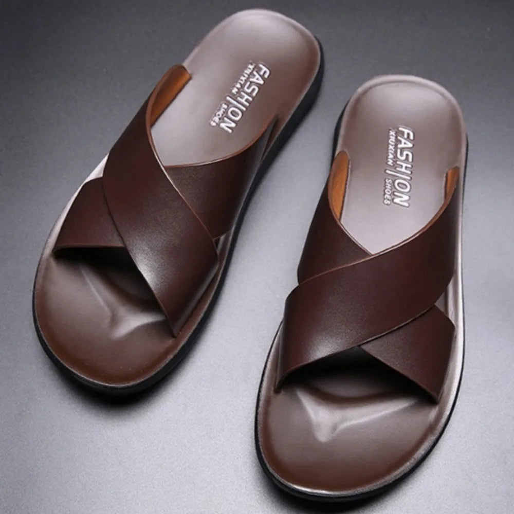 Slippers Men's Summer Outside Cool Slippers Big Size 47 48 Casual Beach Shoes Men Sandals Slippers