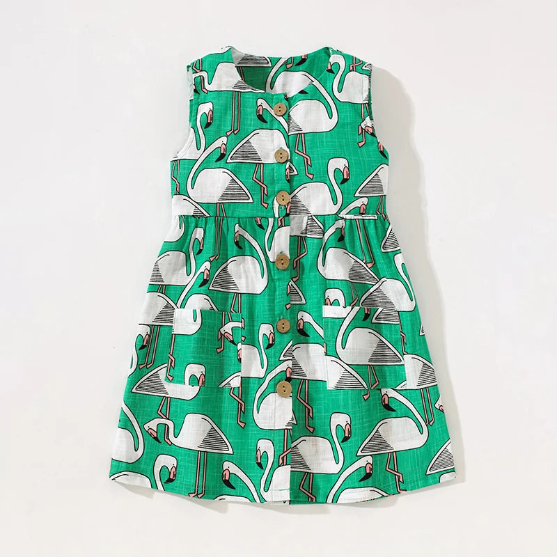 Little maven Baby Girls Casual Clothes Little  Girls 2026 New Summer Dress Kids Elegant Party Dress Children's Clothing