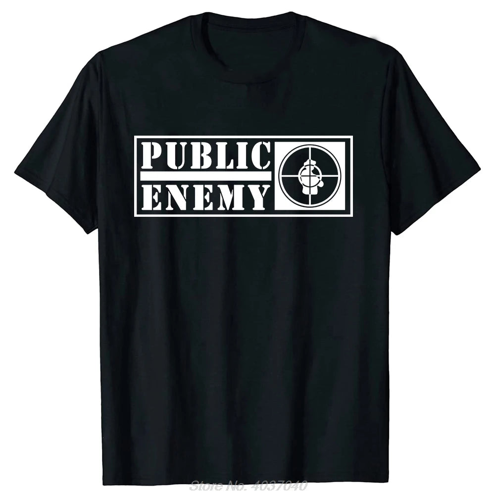 Public Enemy T-shirt Novelty Music Men T Shirt Rap Comfortable Camiseta Hombre Camisetas Summer Men Clothing Cotton Tshirt