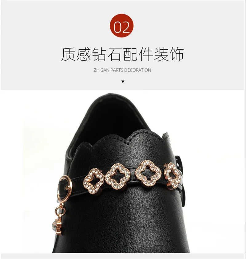 Temperament Fashionable And Versatile Deep Mouth Spring And Autumn Comfortable High Heels Soft Sole Soft Side Single Shoes