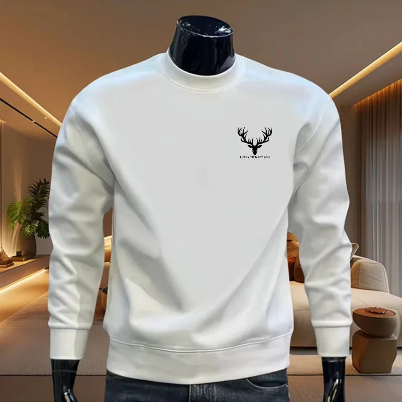 2026 New Arrival Men's Sweatshirt Spring Autumn Daily Casual Fashion O-neck Hoodie Male Home Outdoor Comfort Long Sleeve Tops