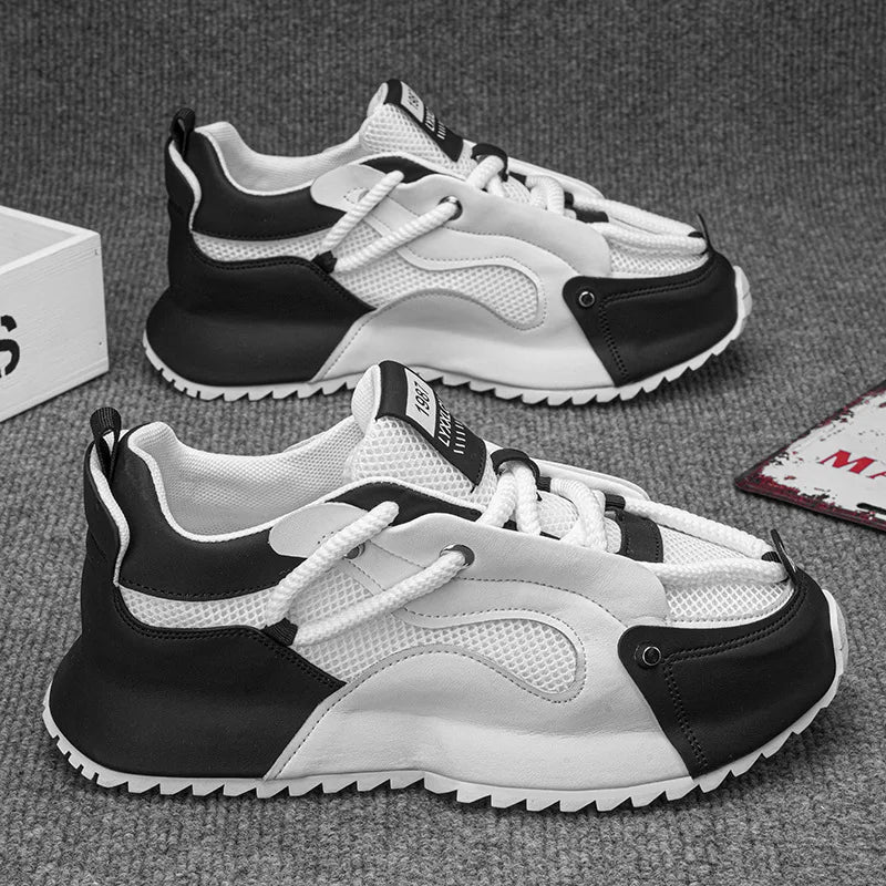 Fashion brand tenis men casual faux leather sneakers male wedged shoes new spring summer breathable trainers man gym run shoes