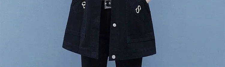 Plain Female Jeans Coats Korean Women's Denim Jackets Long Trench Designer in Promotion 2025 Trend Deals Chic and Elegant New
