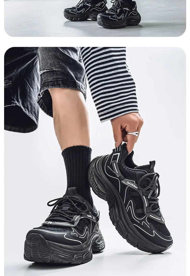 Professional Running Shoes Unisex Thick Bottom Sport Shoes Men Women Luxury Brand Walking Jogging Shoe Couples Yellow Sneakers