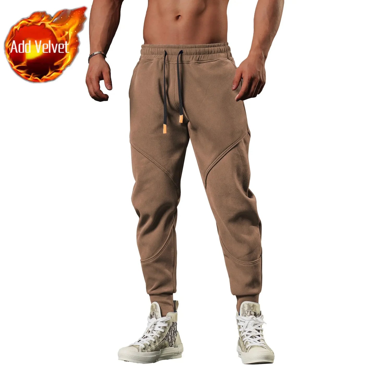 Plain Cropped Trousers Sweatpants for Men Autumn and Winter Cotton Loose Slacks Xxl New Items in Korean Y2k Gym Man Sports Pants