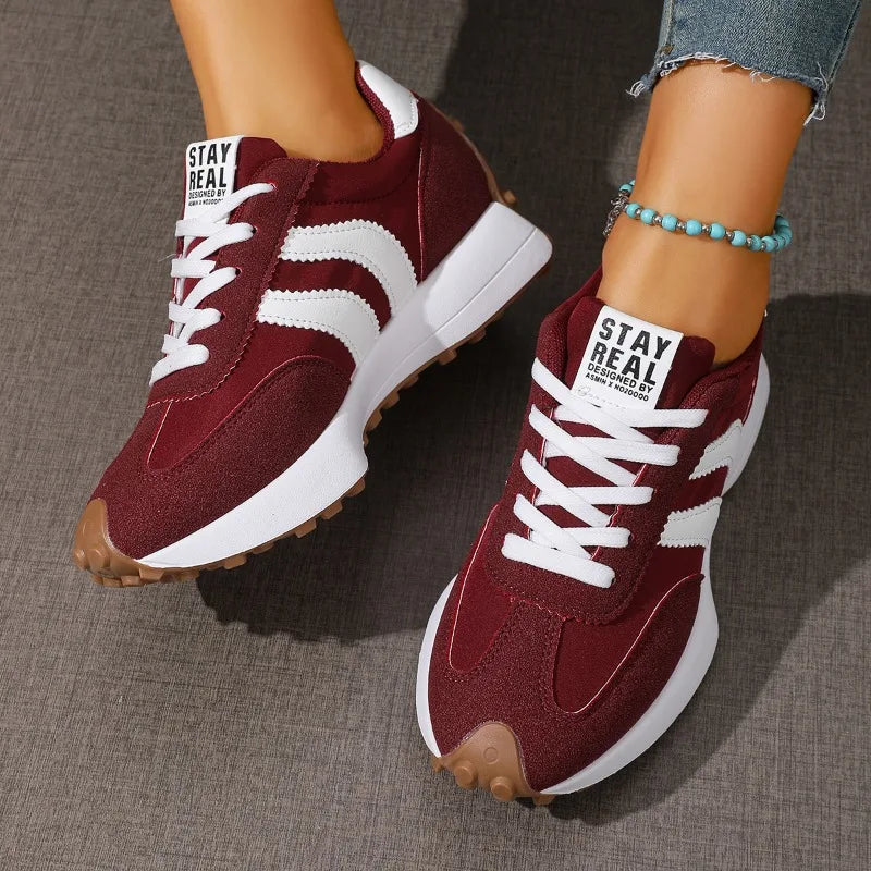 Brand Designer Women's Shoes Autumn New Style Cross-strap Platform Vulcanized Shoes 2026 Outdoor Running Sports Shoes Selling
