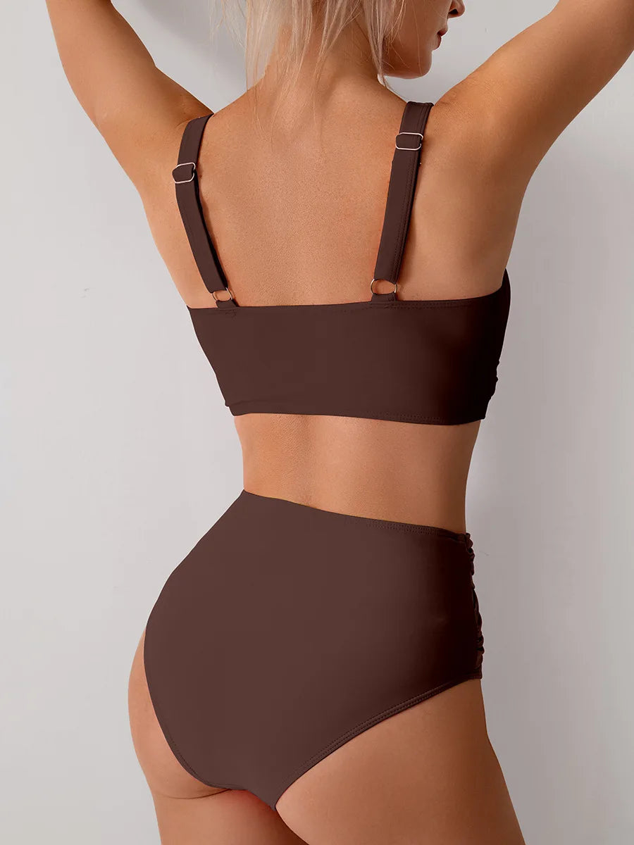 2025 girl Women's Clothing Swimwears European American new bikini sexy split swimsuit high waist swimsuit set bikini Bikinis Set