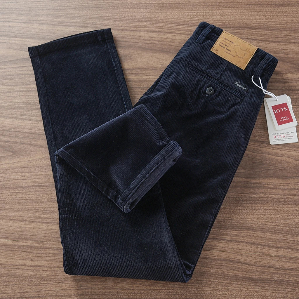 Autumn and Winter New American Retro Heavyweight Solid Color Corduroy Cargo Pants Fashion Straight Cotton Washed Casual Trousers