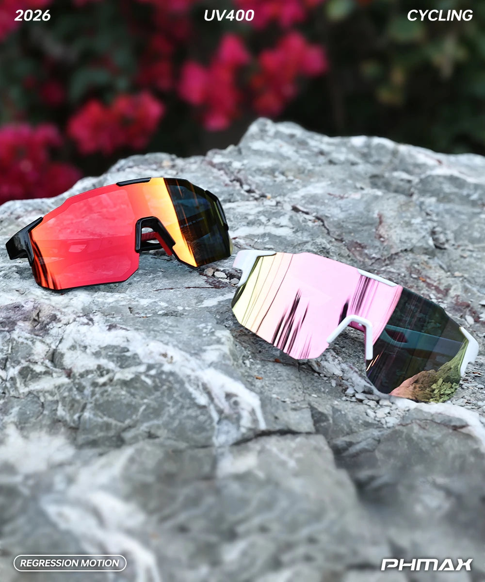 PHMAX Polarized Cycling Glasses Men's Woman Bike Bicycle Polarized Sunglasses 2026 MTB Road Racing Lightweight Flexible Goggle