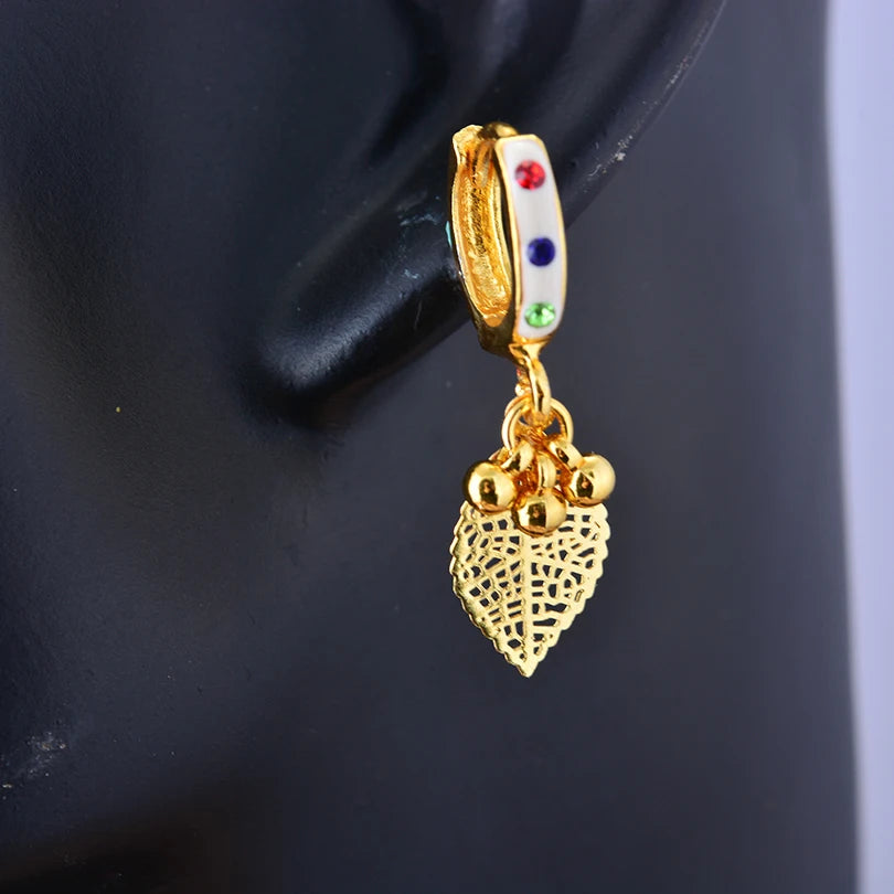 Ethiopian Gold Color Earrings For Woman African Fashion Wedding Bridal Party Wife Earrings Jewelry New