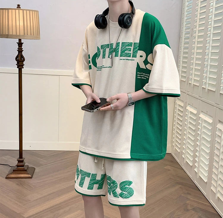 Top Shorts Sets Man Casual Sports Suits 2025 Trend Tracksuit Basic Summer Print T Shirt Original Brands Jogging Men's Clothing O