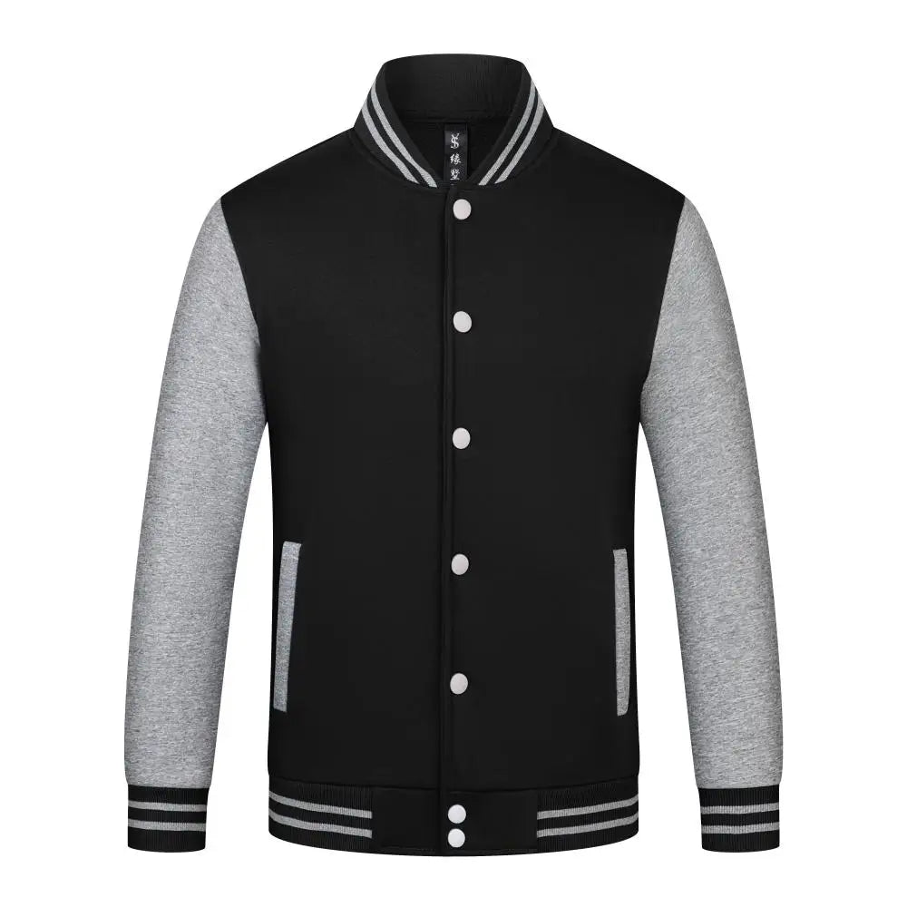 Mens Jacket Trend New Button Casual Coats Round Neck Baseball Uniform  Spring And Autumn Tide Brand Clothes Print LOGO LS-2211
