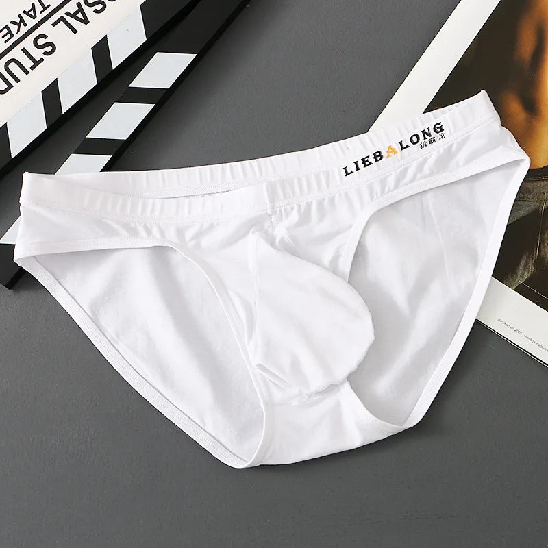 Men Briefs Low Waist Underpants Cueca Sports Breathable U Convex Pouch Lingerie Underwear Jockstrap Low Waist Soft Panties