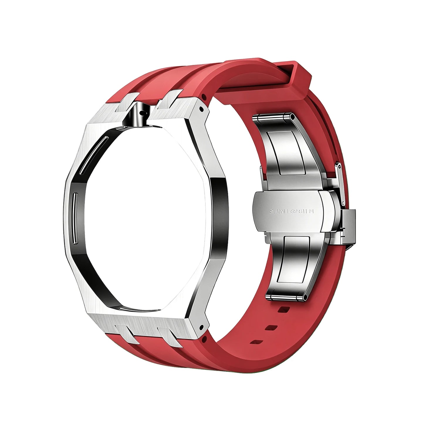 Luxury Stainless Steel Case Silicone Strap Modification Kit for Swatch X AP Royal POP Pocket Watch Transformation Wristwatch