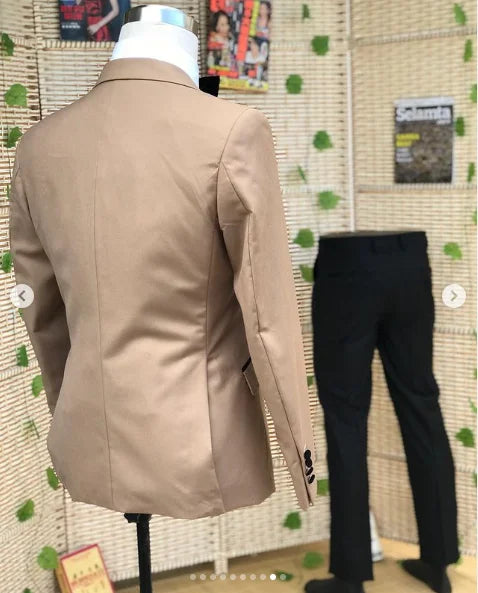 Wedding Men's 3-piece Suit Set (Jacket Pants Vest) Groom Tuxedo Formal Blazer Elegant Suit for Men