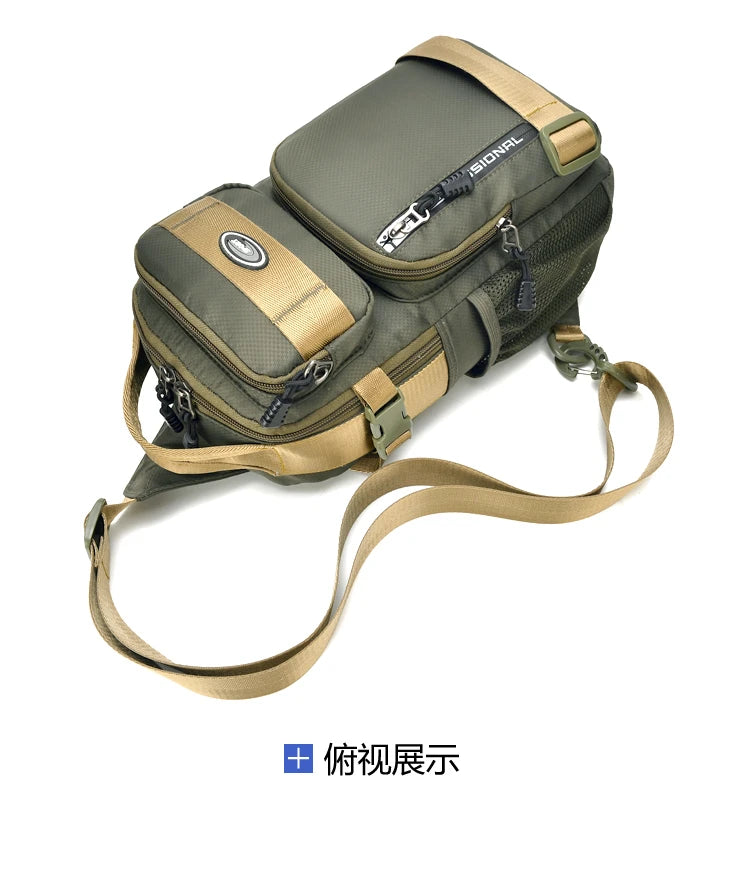 Large Capacity Men's Waist Packs Crossbody Bag High Quality Light Oxford Chest Pack Fashion Casual Men's Handbag Shoulder Bag
