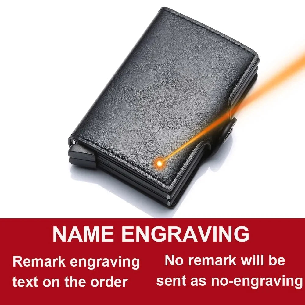 Rfid Men Card Wallets Free Name Engraving Carbon Fiber Slim Mini Wallet 14 Card Holders Small Money Bag Male Purses