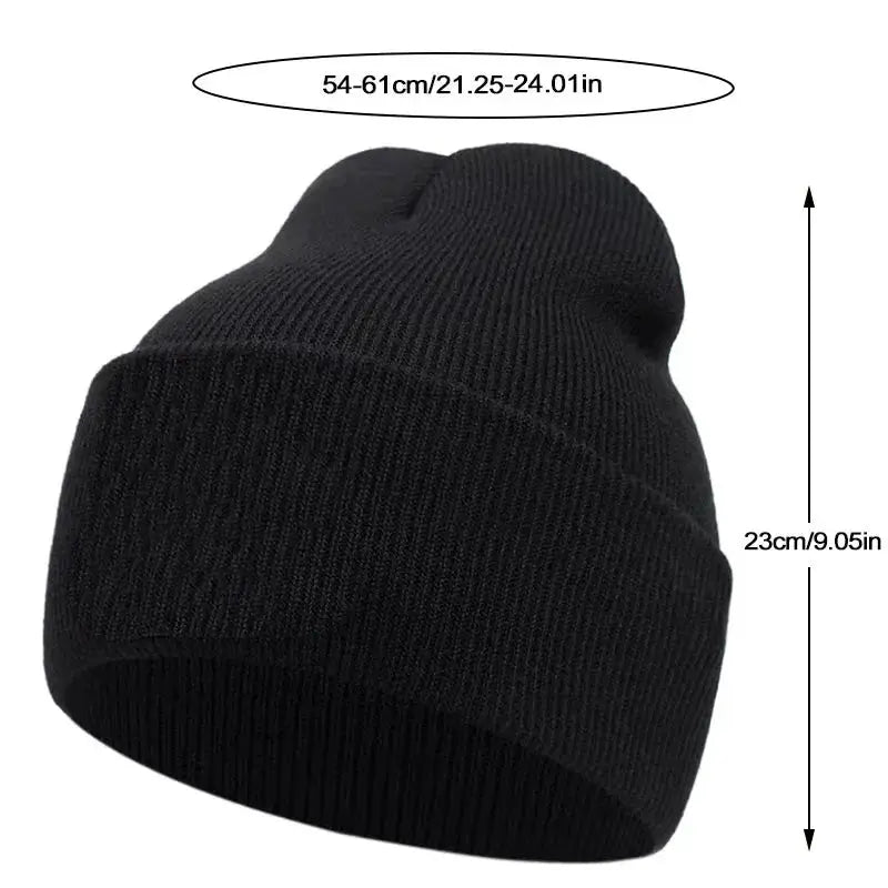 DAAAMN cartoon embroidered knitted hat for autumn and winter outdoor sports events Warm woolen hat hip-hop BAZAARHUBO