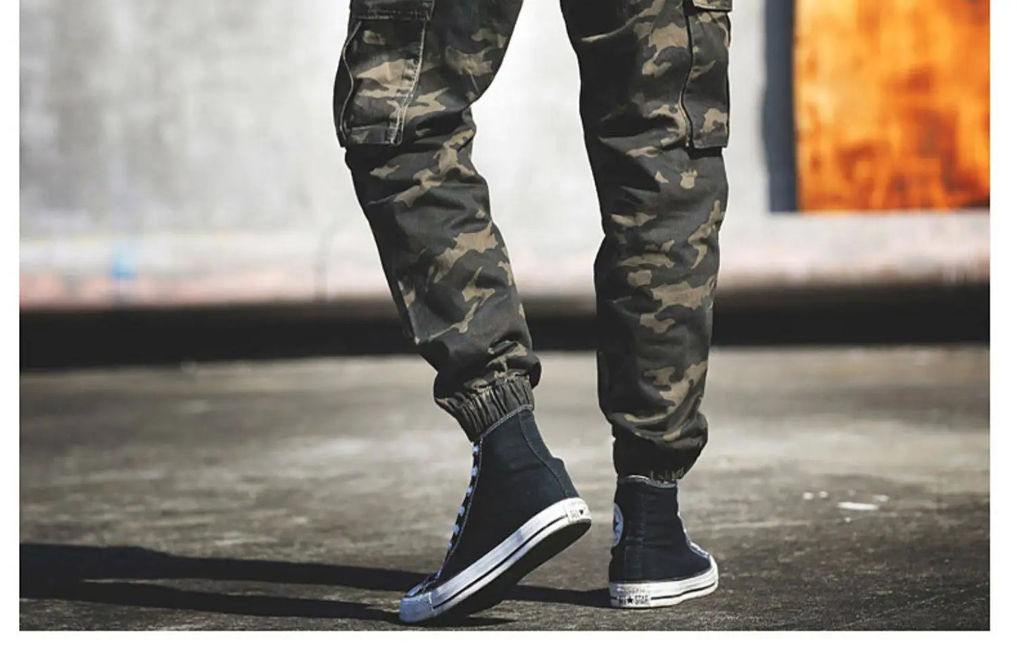 Workwear Camouflage Pants for Men - High-end Spring/autumn New Style Pants, Loose Fit, Casual, Rolled Cuffs, Durable