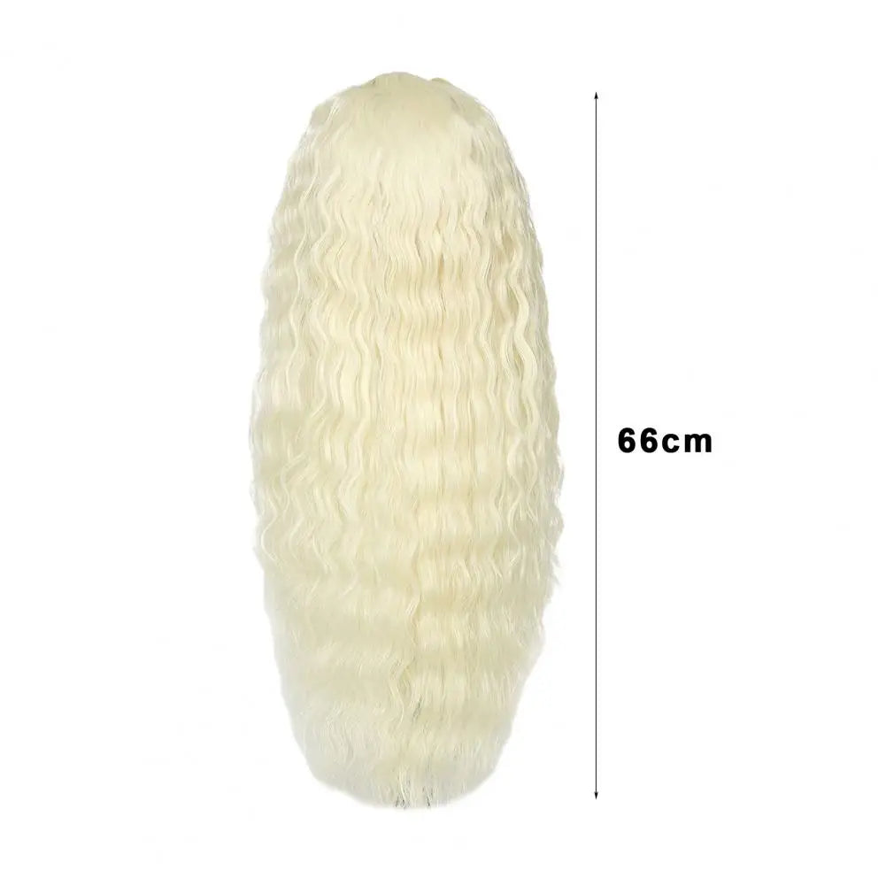 2024 Water Wave Long Curly Wig Jungle Wave Middle Split Glossy Hair Hair Extensions Human Wig African Brazilian Black Women Wig