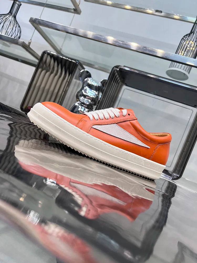 Dunk Blue Low Top Quality Casual Shoes Men Genuine Leather Hip-hop Rock Women Lace Up Ro Original Platform Flat Luxury Sneakers