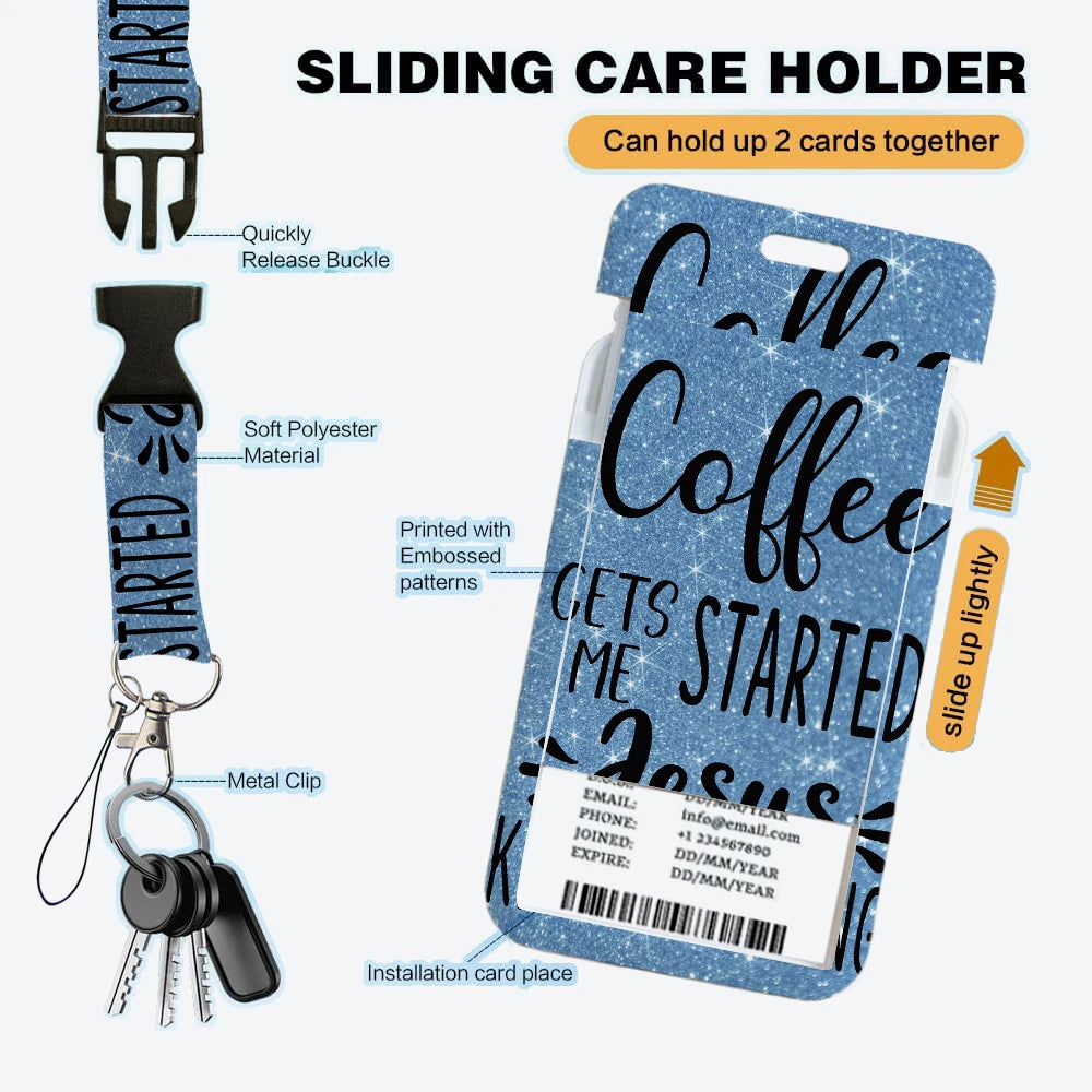 quotation card holder Lovely hanging rope  ID pass hang accessories holder lanyard Student  Bus passr protective Case