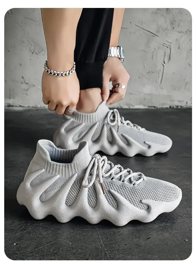Men Sports Running Jogging Shoes Summer Casual Sneakers Outdoor Breathable Mesh For Women Light Shock-absorption Black Tennis