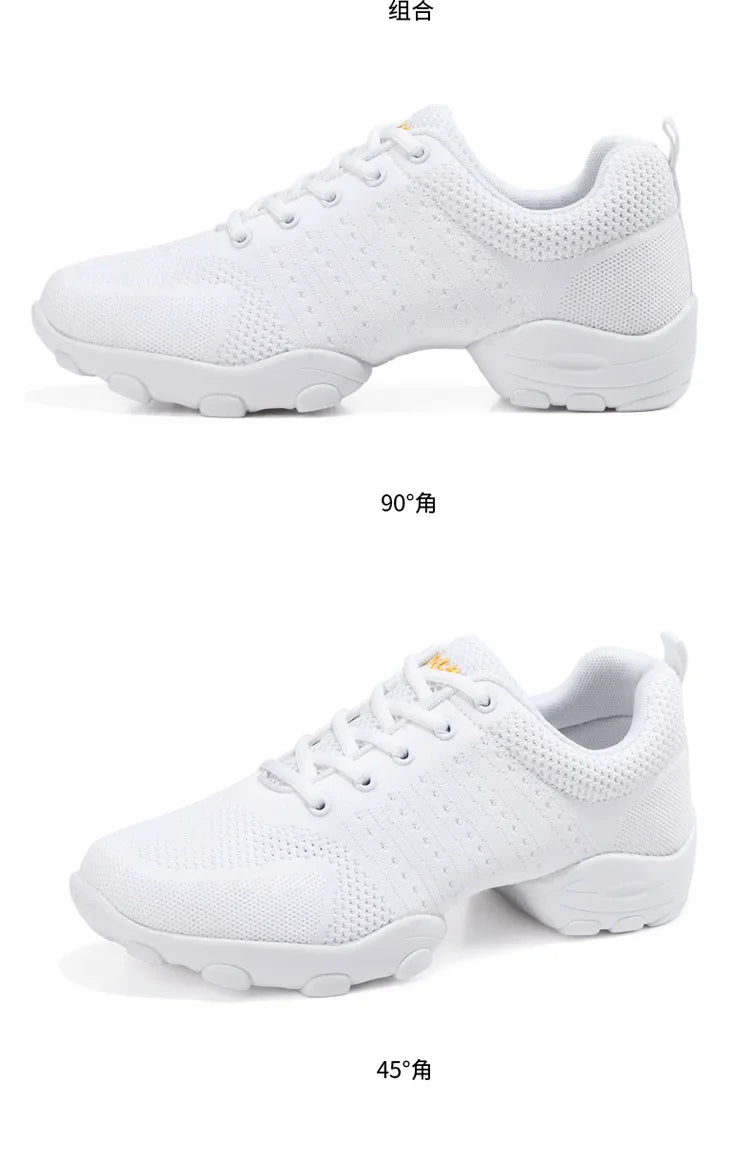 Men's Mesh Dance Shoes Male Soft Sole Yoga Shoes Man 2024 New Sports Sneakers Breathable Weaved Sports Shoes Jazz Modern Dance