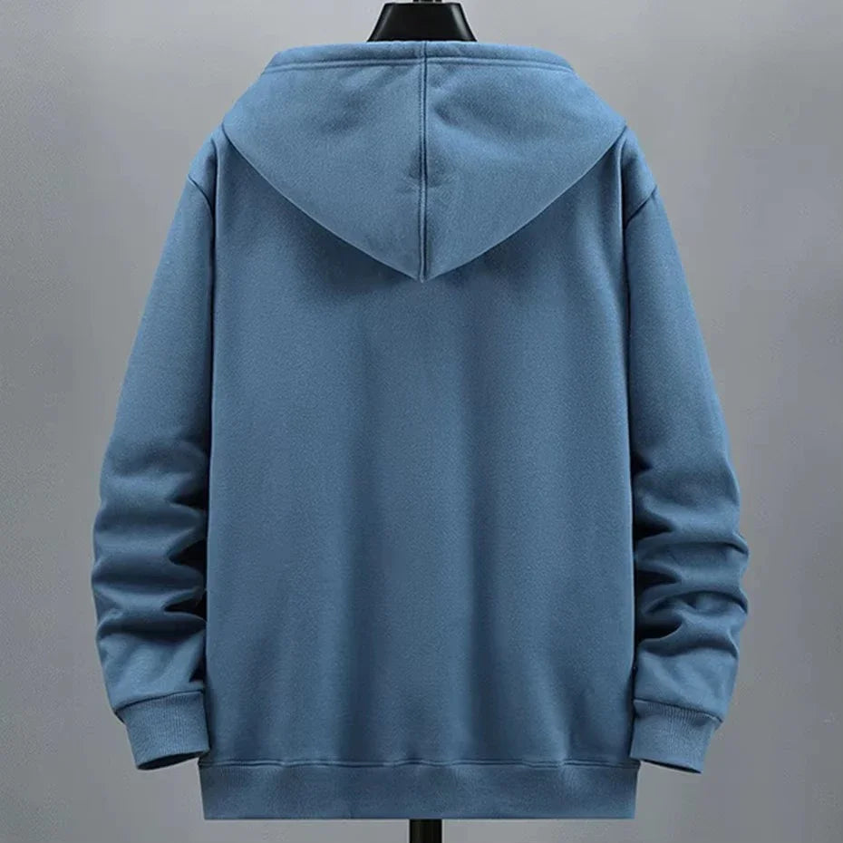 Men's Plus Size Hoodies Jacket Winter Fleece Warm Hooded Sweatshirt Big Size 12XL Coat Man Casual Loose Hoodie 10XL 9XL