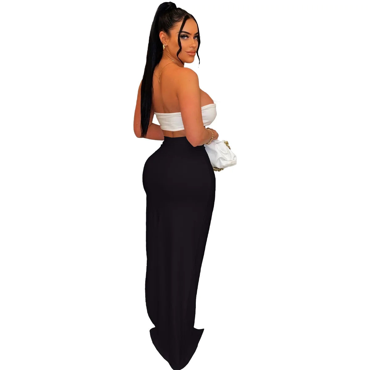 European and American women's casual fashion sexy irregular skirt suit beach dress