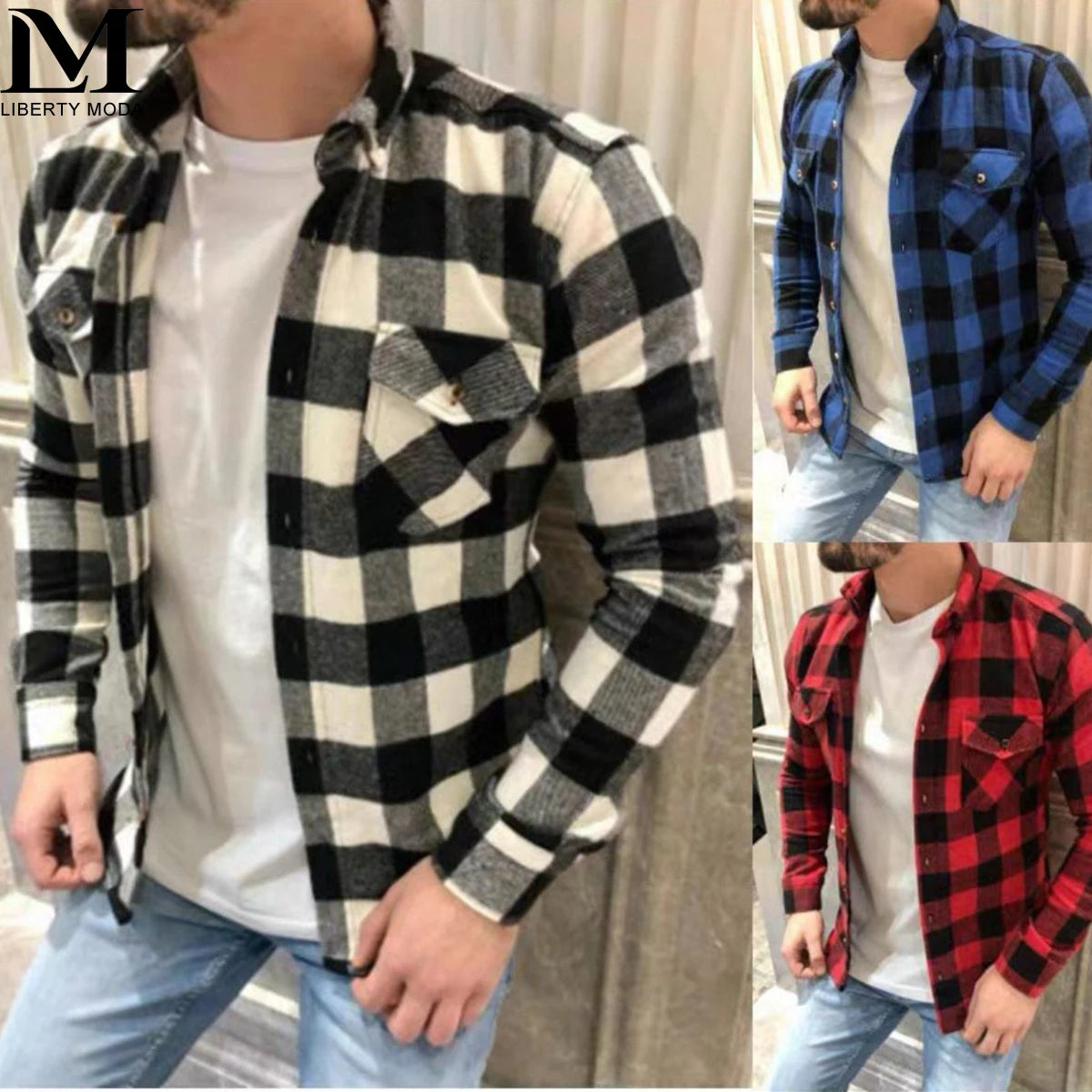 Men's Plaid Shirt Comfortable, Elegant and Versatile Heavy Autumn Coat