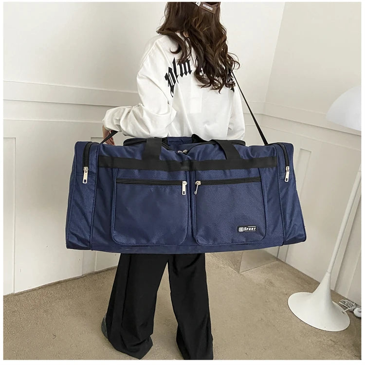 Women Men Nylon Travel Duffel Bag Carry On Luggage Bag Men Tote Large Capacity Weekender Gym Sport Holdall Overnight Bag Pouches