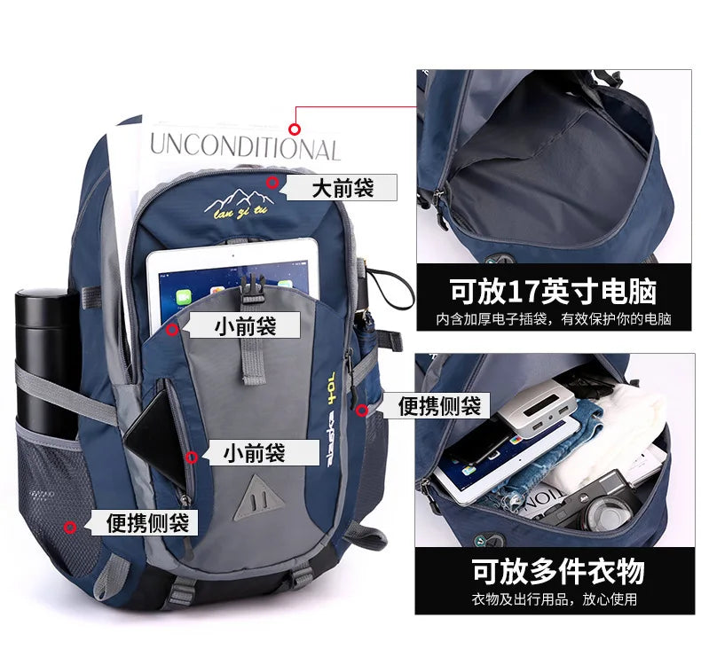 Mountaineering Bag Backpack Men And Women Fashion Computer Backpack Outdoor Travel Bag Junior High Double Shoulder Bags Gifts