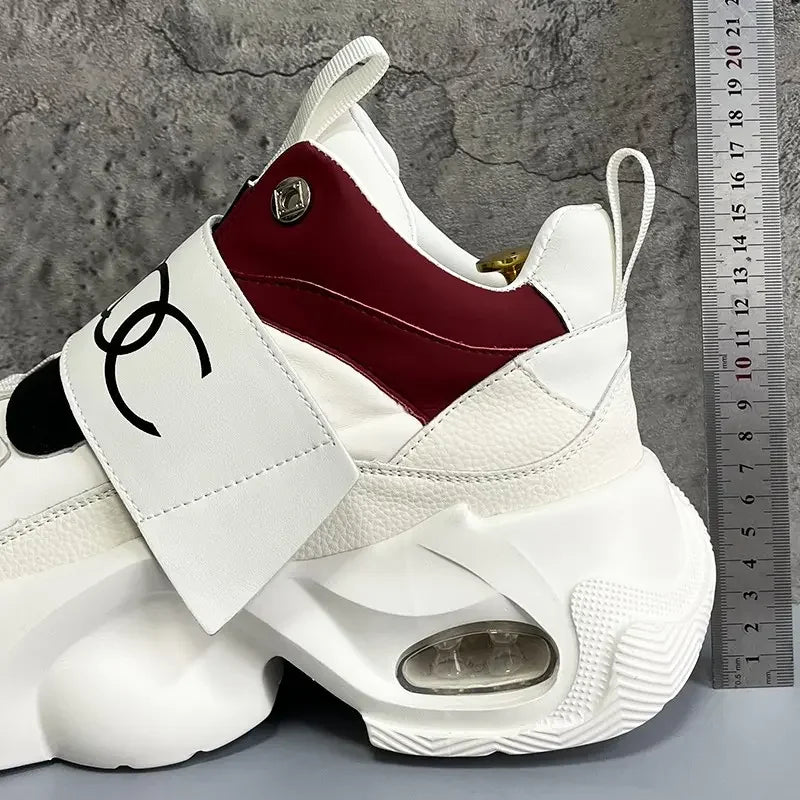 Men's Sport Shoes Comfortable Casual Running Shoes 2026 Spring Autumn Thick Bottom Heightening Korean Style Versatile Dad Shoes
