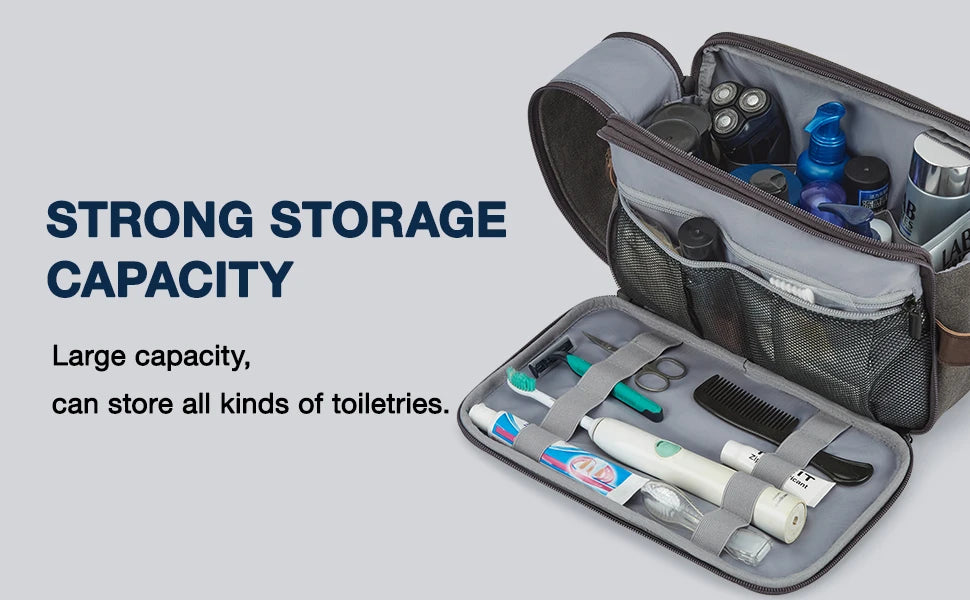 BAGSMART Toiletry Bag for Men Multifunction Outdoor Travel Cosmetic Bag Women Waterproof Makeup Bag Wash Pouch Handbag Organizer