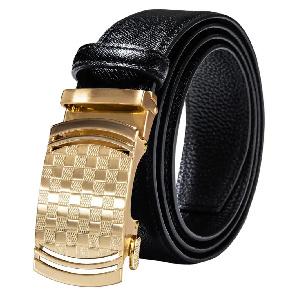 High Quality Mens Belts Black Brown Blue White Green Leather Straps Casual Gold Automatic Buckles Waistband Belt for Men Wedding BAZAARHUBO