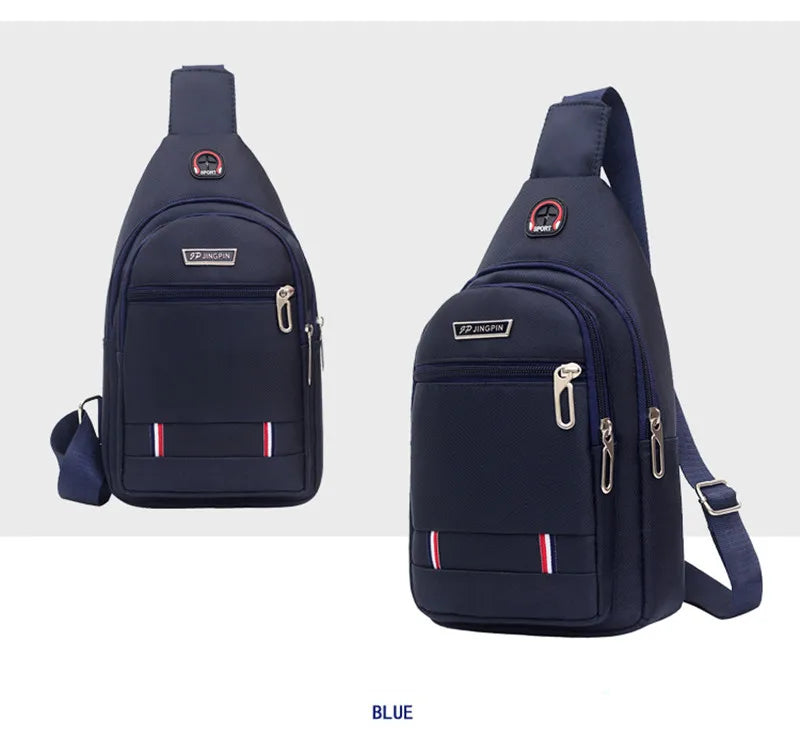 Oxford Men Chest Bag Crossbody Single Shoulder Travel Handbag Fashion Chest Bags New Style Big Capacity Chest Men Bag