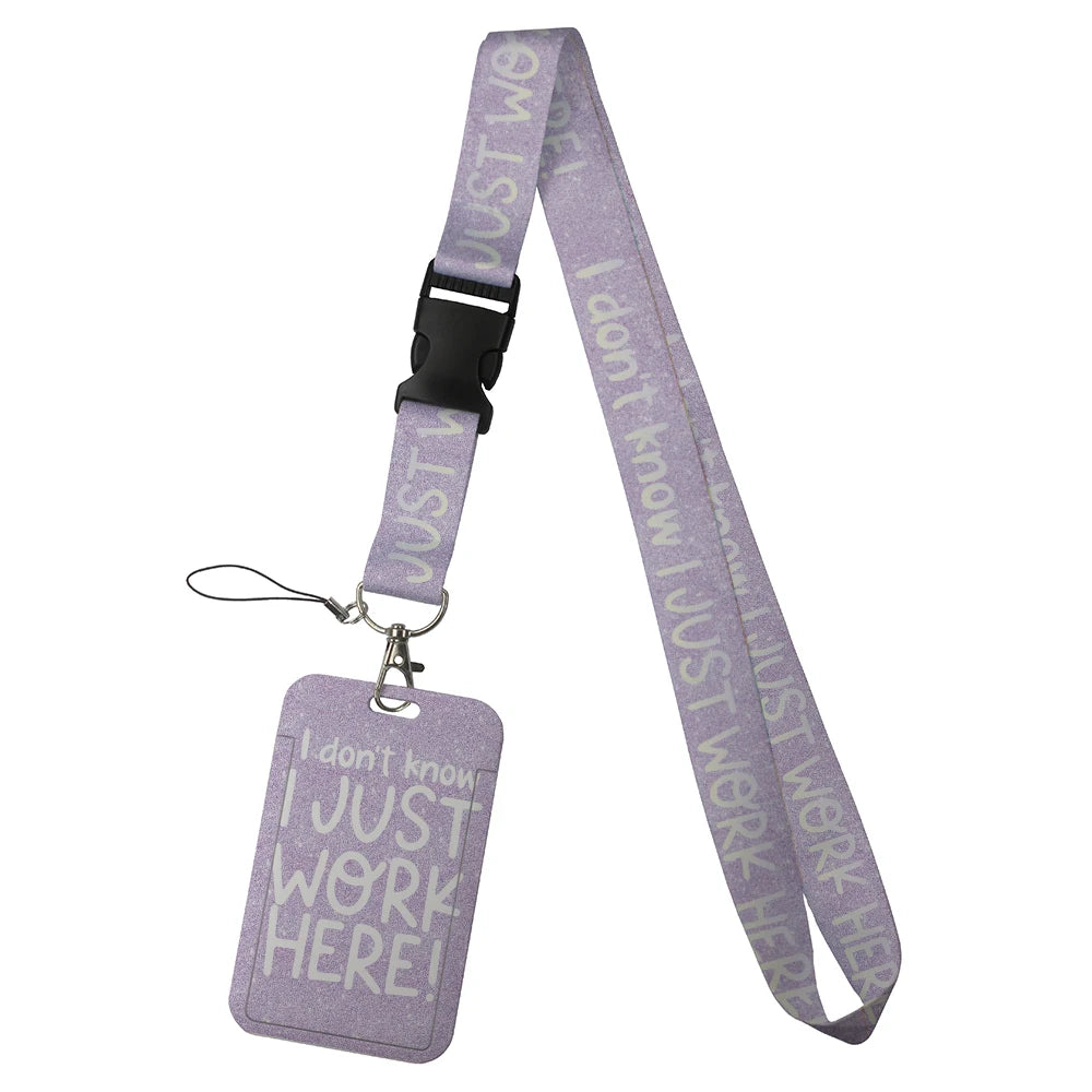 quotation card holder Lovely hanging rope  ID pass hang accessories holder lanyard Student  Bus passr protective Case