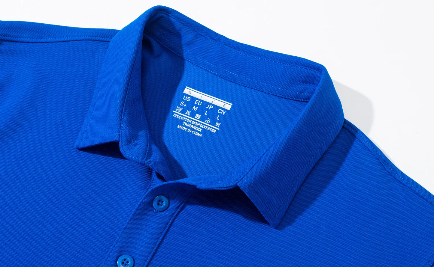 TACVASEN Summer 72% Cotton Polos T-shirts Mens Breathable Golf Polo T-Shirt Active Sport Hiking Tee shirts Casual Work Tops Male