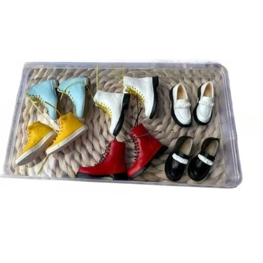 3.6*1.1cm Ob22/Ob24 Doll' Sleather Shoes for 1/6 Blythe Licca Dress Up Accessories Leather Shoes