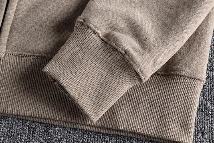 Men's Thickened Fleece Hoodie Sweatshirt Autumn Winter Heavyweight Sporty Casual Zipper Jacket Vintage Youth Open Cardigan