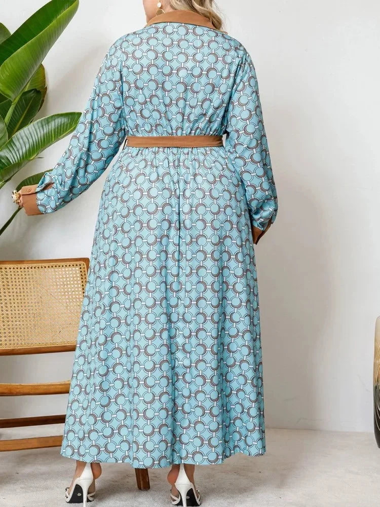 African Dresses For Women Elegant Spring Autumn Long Sleeve Dashiki Maxi Dress Ladies Traditional African Clothing Fairy Dreaes