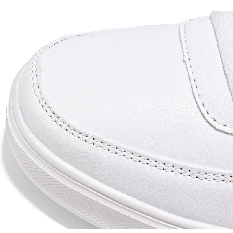 Size 50 Fashion Leather Men White Sneakers Classic Casual Shoes Outdoor Walking Shoes Couple Footwear Oversized 49 Board shoes