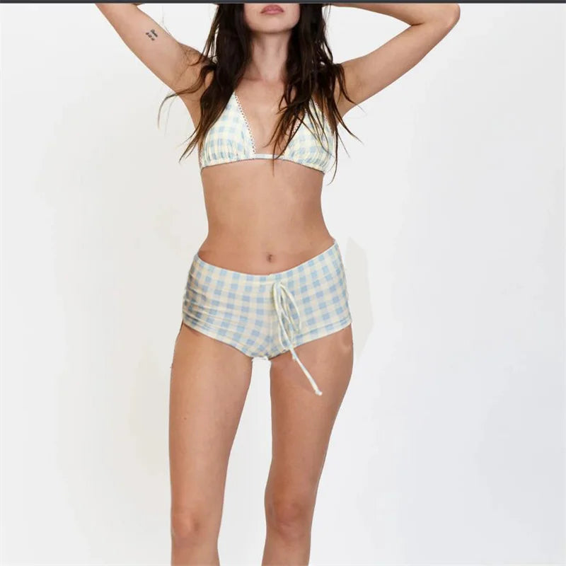 Women 2Pcs Swimsuits Summer Pattern Bikini Set Female Swimwear Fashion Beachwear Ladies Bathing Suit Brazilian Triangle Biquini
